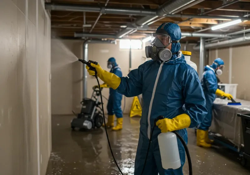 Basement Sanitization and Antimicrobial Treatment process in Ukiah, CA