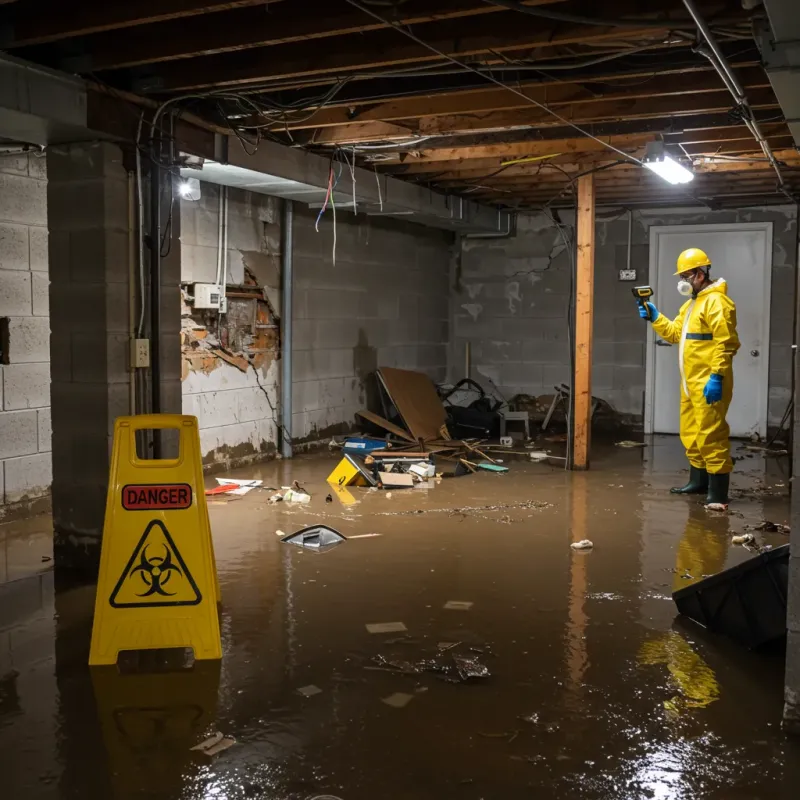 Flooded Basement Electrical Hazard in Ukiah, CA Property